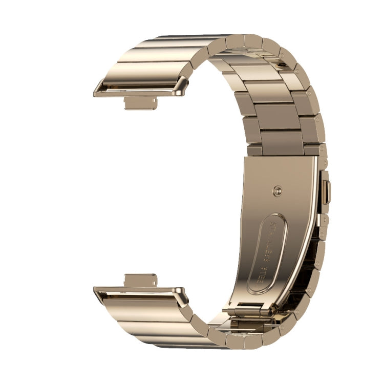 For Huawei Watch Fit3 MIJOBS Bamboo Stainless Steel Watch Band(Light Gold) - free shipping - PMc TechLife - Order now!