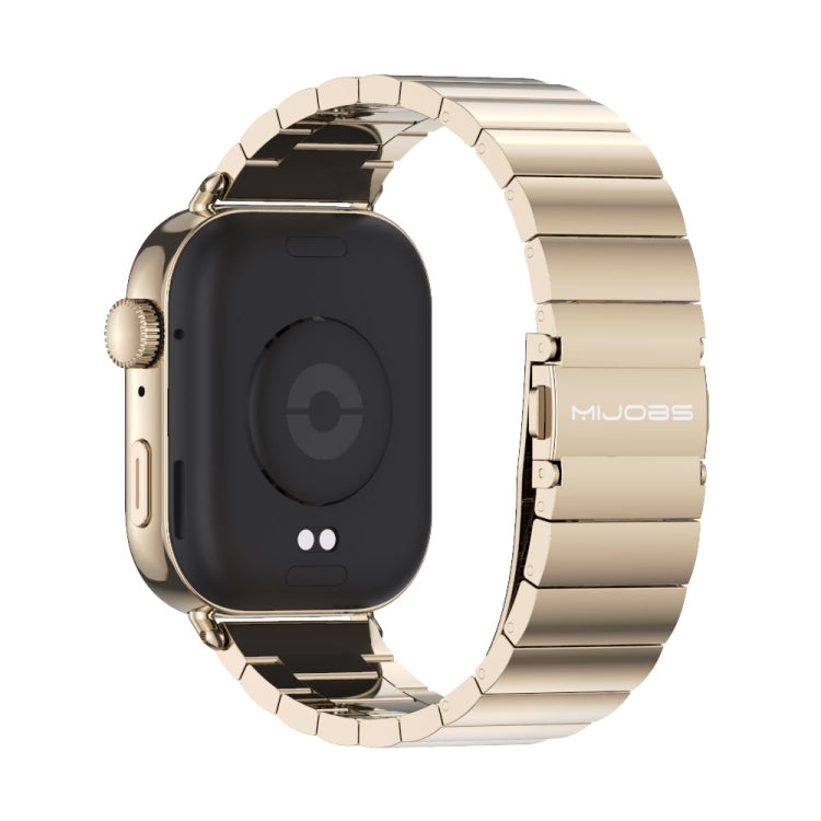 For Huawei Watch Fit3 MIJOBS Bamboo Stainless Steel Watch Band(Light Gold) - free shipping - PMc TechLife - Order now!