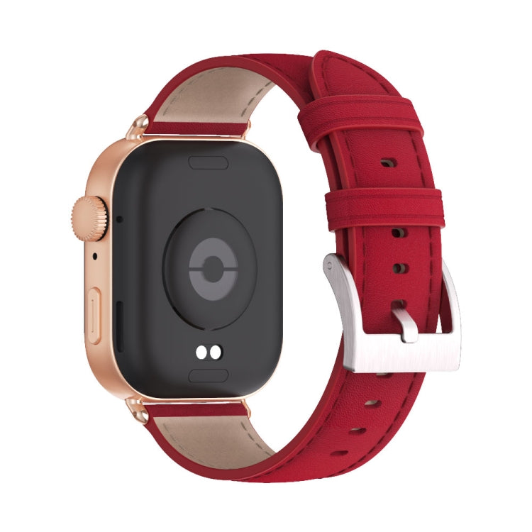 For Huawei Watch Fit3 MIJOBS Genuine Leather Watch Band(Red Rose Gold) - free shipping - PMc TechLife - Order now!