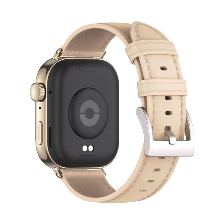 For Huawei Watch Fit3 MIJOBS Genuine Leather Watch Band(Beige Light Gold) - free shipping - PMc TechLife - Order now!
