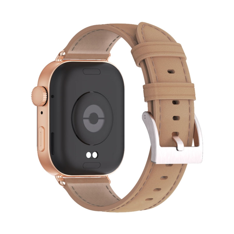 For Huawei Watch Fit3 MIJOBS Genuine Leather Watch Band(Apricot Rose Gold) - free shipping - PMc TechLife - Order now!