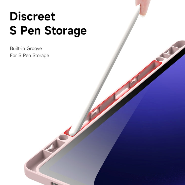 For Samsung Galaxy Tab S9+ / S9 FE+ DUX DUCIS Magi Series Smart Leather Tablet Case(Pink) - free shipping - PMC Jewellery - Order now!