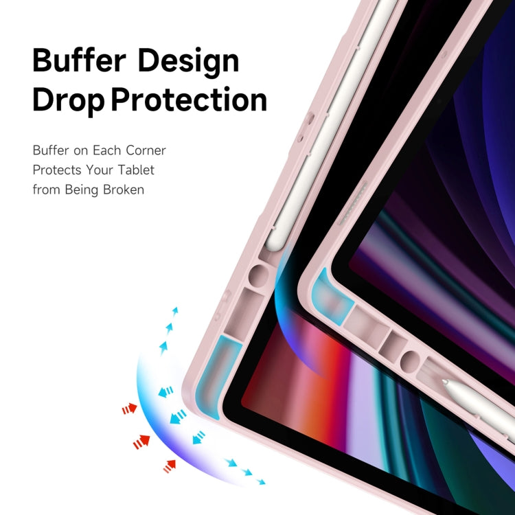 For Samsung Galaxy Tab S9+ / S9 FE+ DUX DUCIS Magi Series Smart Leather Tablet Case(Pink) - free shipping - PMC Jewellery - Order now!