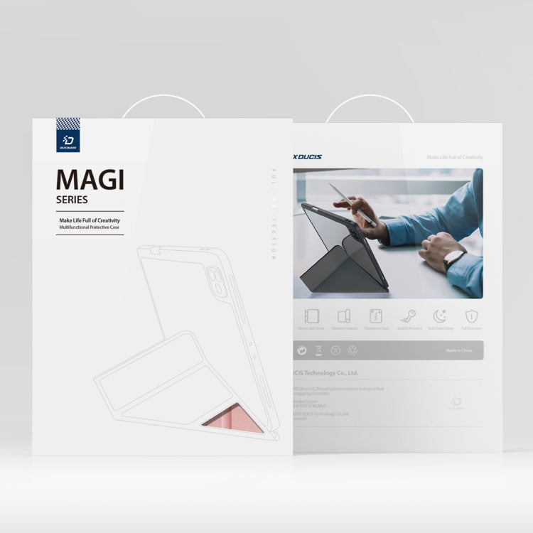 For Samsung Galaxy Tab S9+ / S9 FE+ DUX DUCIS Magi Series Smart Leather Tablet Case(Pink) - free shipping - PMC Jewellery - Order now!