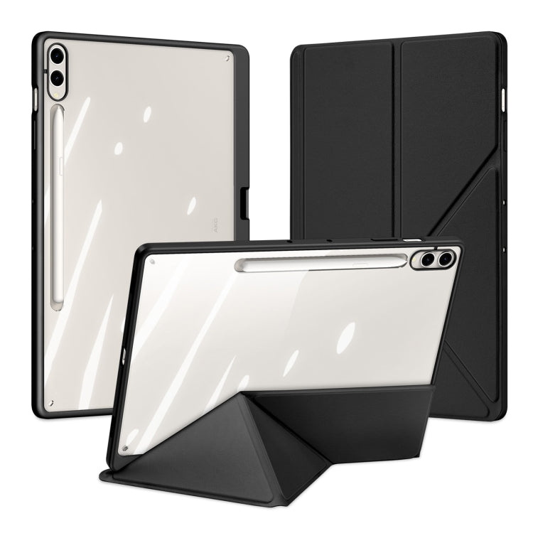 For Samsung Galaxy Tab S10+ DUX DUCIS Magi Series Smart Leather Tablet Case(Black) - Tab S10+ Cases by DUX DUCIS | Online Shopping South Africa | PMC Jewellery | Buy Now Pay Later Mobicred