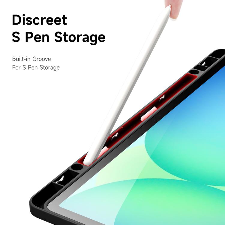 For Samsung Galaxy Tab S10 FE+ DUX DUCIS Magi Series Smart Leather Tablet Case(Black) - free shipping - PMc TechLife - Order now!