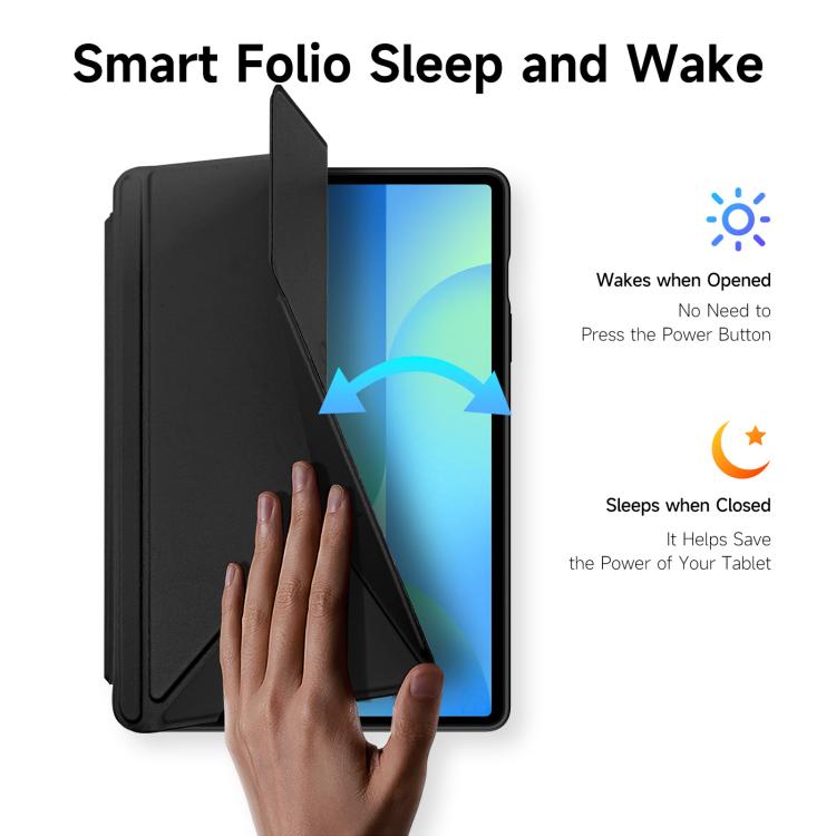 For Samsung Galaxy Tab S10 FE+ DUX DUCIS Magi Series Smart Leather Tablet Case(Black) - free shipping - PMc TechLife - Order now!