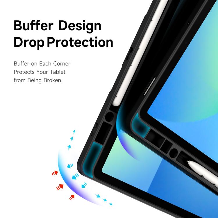 For Samsung Galaxy Tab S10 FE+ DUX DUCIS Magi Series Smart Leather Tablet Case(Black) - free shipping - PMc TechLife - Order now!