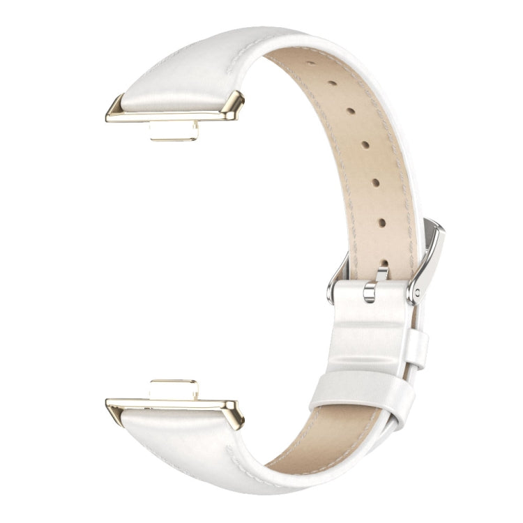 For Huawei Watch Fit3 MIJOBS Slim Genuine Leather Watch Band(White Light Gold) - free shipping - PMC TechLife - Order now!