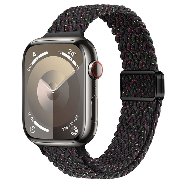 For Apple Watch SE 2023 40mm Slim Magnetic Buckle Nylon Braided Watch Band(Starlight Black) - free shipping - PMc TechLife - Order now!