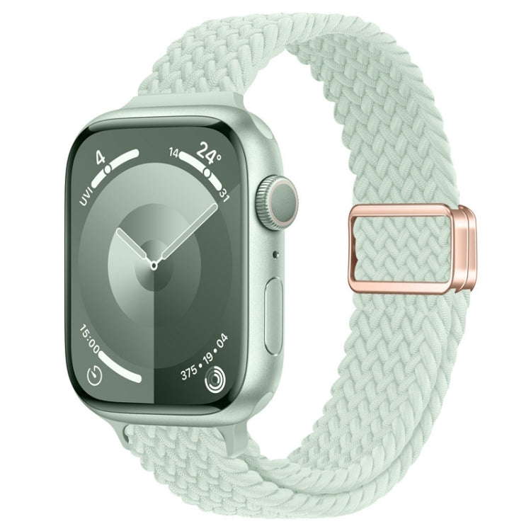 For Apple Watch Series 9 41mm Slim Magnetic Buckle Nylon Braided Watch Band(Light Mint) - free shipping - PMc TechLife - Order now!