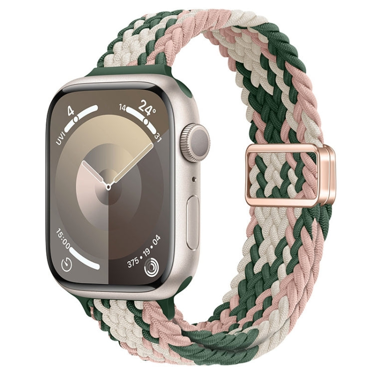 For Apple Watch Series 6 44mm Slim Magnetic Buckle Nylon Braided Watch Band(Pink Star Cactus) - free shipping - PMc TechLife - Order now!
