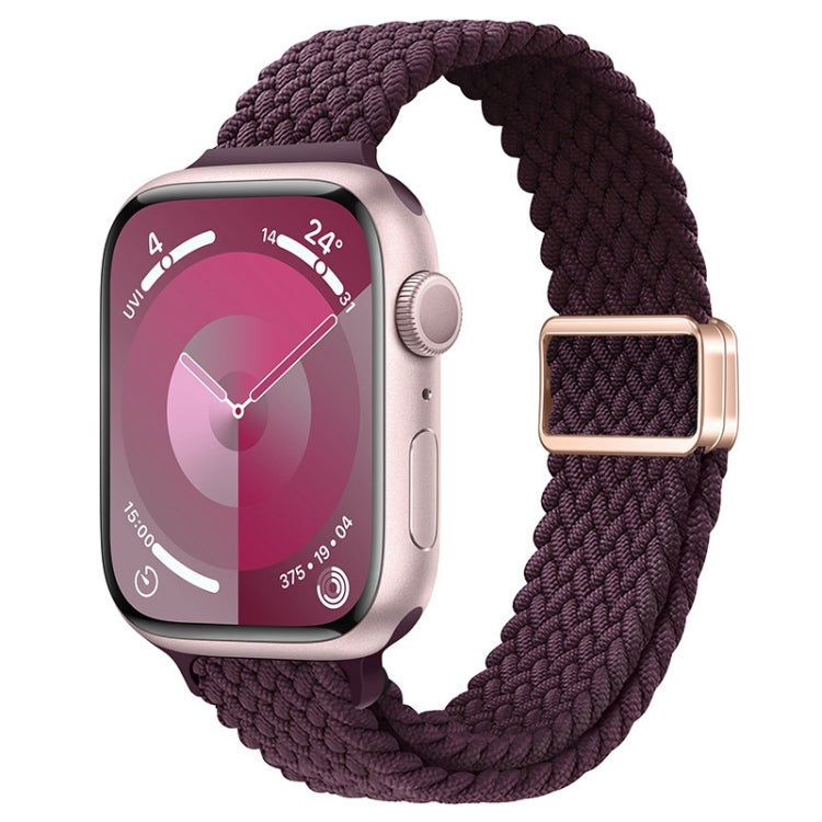 For Apple Watch Series 6 44mm Slim Magnetic Buckle Nylon Braided Watch Band(Crimson Cherry) - free shipping - PMc TechLife - Order now!
