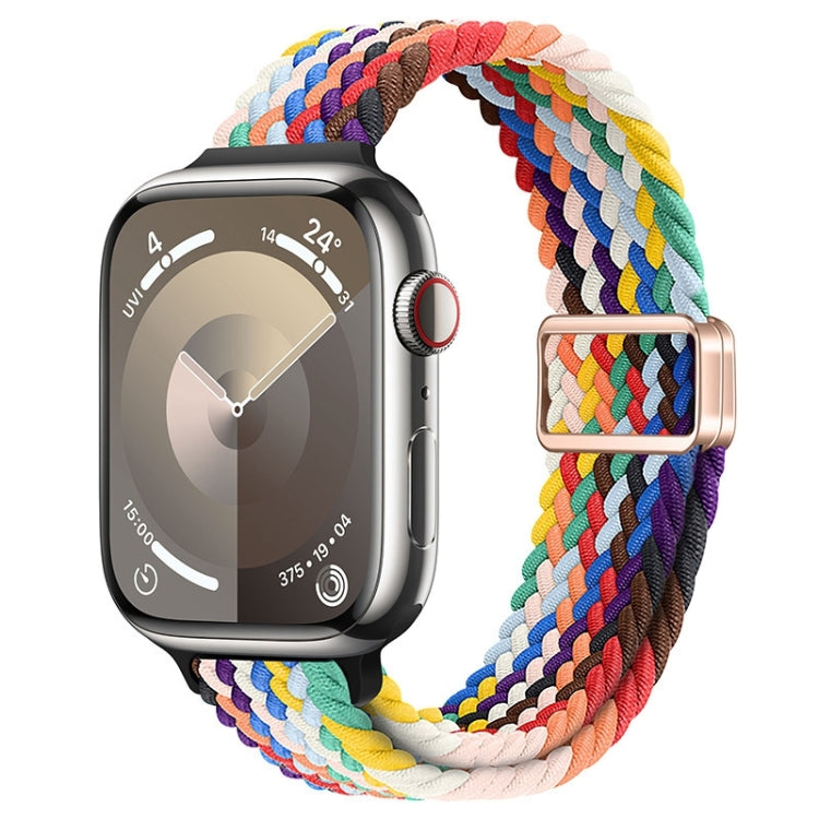 For Apple Watch Series 4 40mm Slim Magnetic Buckle Nylon Braided Watch Band(Rainbow) - free shipping - PMc TechLife - Order now!