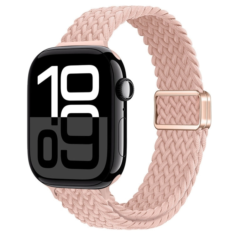 For Apple Watch Series 10 42mm Slim Magnetic Buckle Nylon Braided Watch Band(Cream Pink Sand) - free shipping - PMc TechLife - Order now!