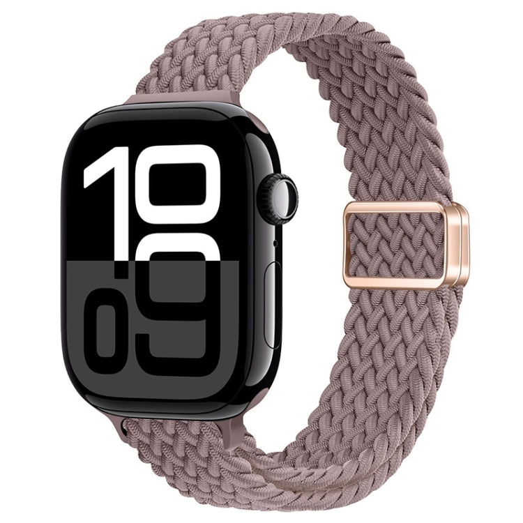 For Apple Watch Series 10 42mm Slim Magnetic Buckle Nylon Braided Watch Band(Smoke Purple) - free shipping - PMc TechLife - Order now!