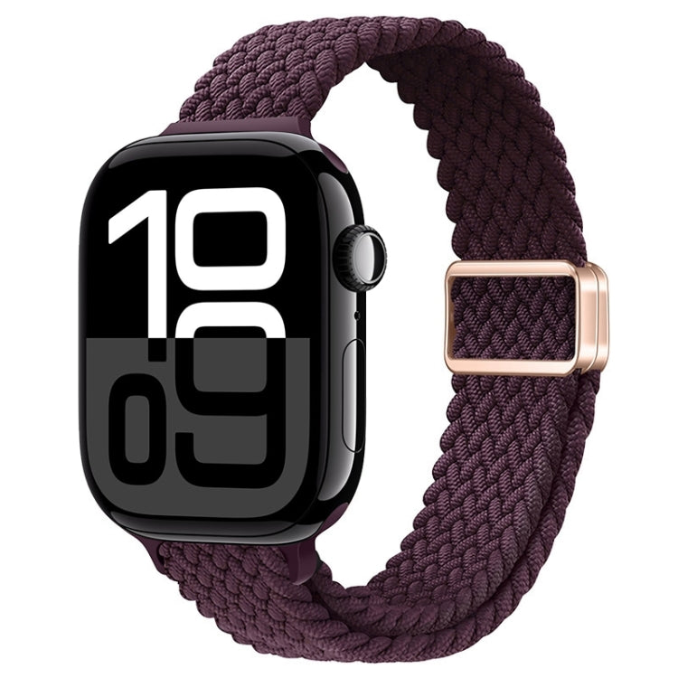 For Apple Watch Series 10 46mm Slim Magnetic Buckle Nylon Braided Watch Band(Crimson Cherry) - free shipping - PMc TechLife - Order now!