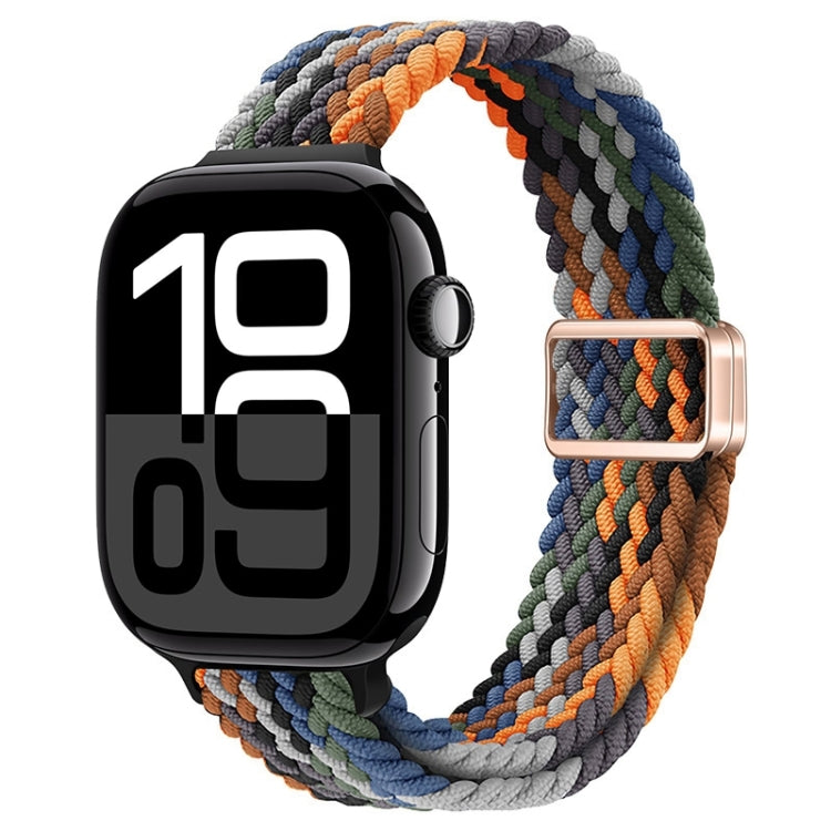 For Apple Watch Series 10 46mm Slim Magnetic Buckle Nylon Braided Watch Band(Camouflage Colorful) - free shipping - PMc TechLife - Order now!