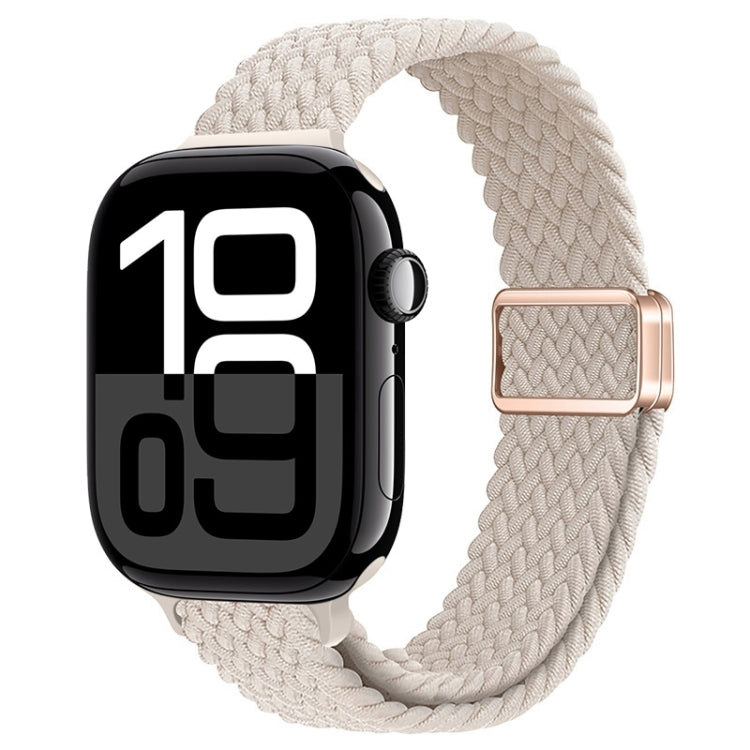 For Apple Watch Series 10 46mm Slim Magnetic Buckle Nylon Braided Watch Band(Starlight) - free shipping - PMc TechLife - Order now!