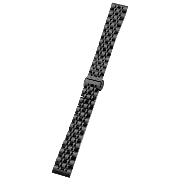 For Garmin Lily 2 Seven-beads 14mm Stainless Steel Watch Band(Black) - Watch Bands by PMc TechLife | Online Shopping South Africa | PMc TechLife | Buy Now Pay Later Mobicred