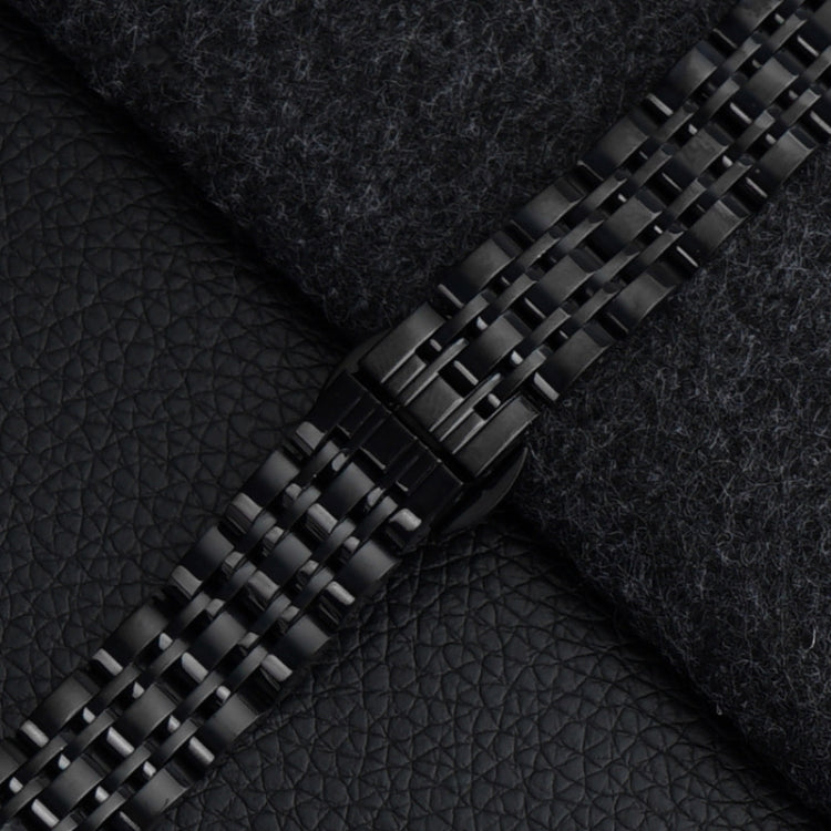 For Garmin Lily 2 Seven-beads 14mm Stainless Steel Watch Band(Black) - Watch Bands by PMc TechLife | Online Shopping South Africa | PMc TechLife | Buy Now Pay Later Mobicred
