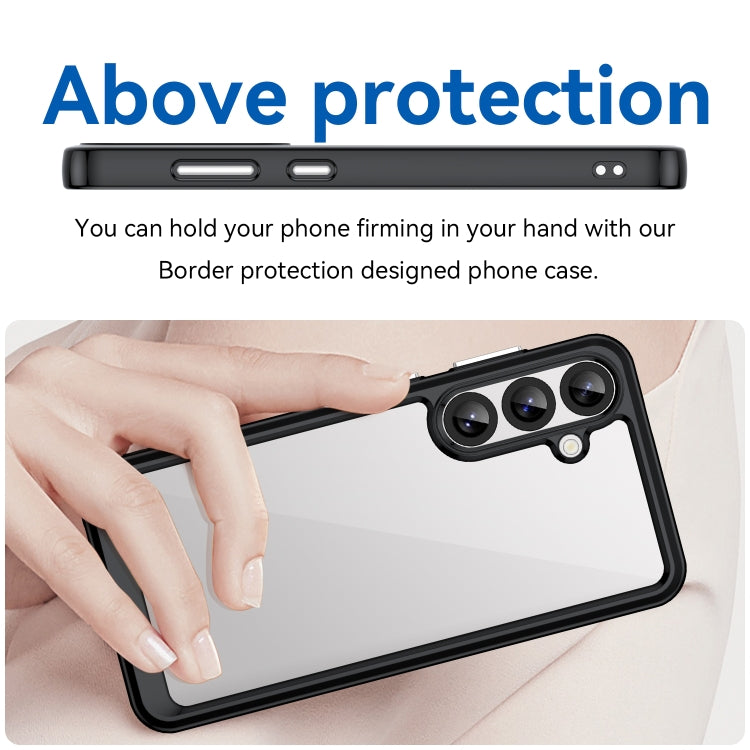 For Samsung Galaxy S25+ 5G Colorful Series Acrylic Hybrid TPU Phone Case(Black) - Galaxy S25+ 5G Cases by PMC Jewellery | Online Shopping South Africa | PMC Jewellery | Buy Now Pay Later Mobicred