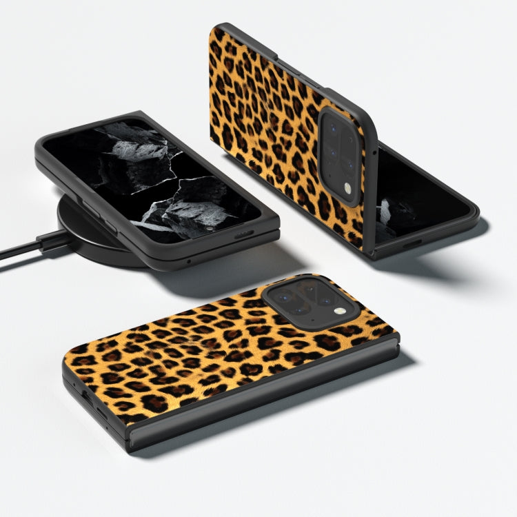 For Google Pixel 9 Pro Fold Black Frame Leopard Full Coverage Phone Case(Leopard Print) - Google Cases by PMC TechLife | Online Shopping South Africa | PMC TechLife | Buy Now Pay Later Mobicred