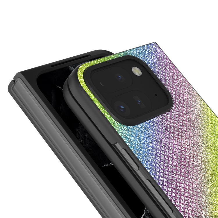 For Google Pixel 9 Pro Fold Diamond Frame Edge Full Coverage Phone Case(Rainbow Diamond) - Google Cases by PMC TechLife | Online Shopping South Africa | PMC TechLife | Buy Now Pay Later Mobicred