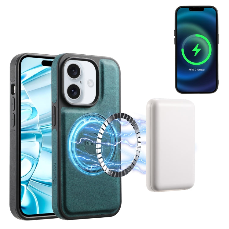 For iPhone 16 Denior A13 Skin Feel MagSafe Phone Case(Blue) - free shipping - PMC Jewellery - Order now!