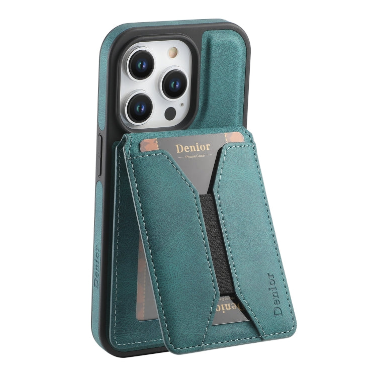 For iPhone 16 Pro Denior D17 Skin Feel MagSafe Detachable Card Slot Phone Case(Blue) - iPhone 16 Pro Cases by Denior | Online Shopping South Africa | PMC TechLife | Buy Now Pay Later Mobicred