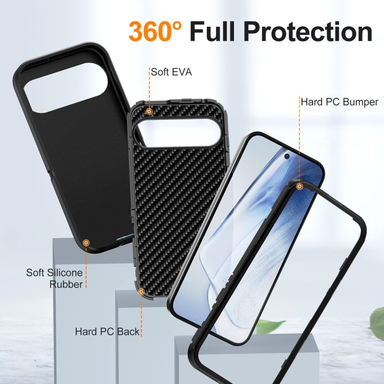For Google Pixel 9 Pro Life Waterproof Rugged PC + Silicone Phone Case(Black) - Google Cases by PMC TechLife | Online Shopping South Africa | PMC TechLife | Buy Now Pay Later Mobicred