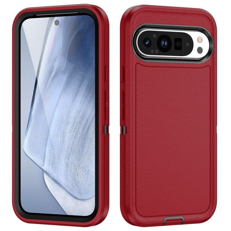 For Google Pixel 9 Pro Life Waterproof Rugged PC + Silicone Phone Case(Red + Black) - Google Cases by PMC TechLife | Online Shopping South Africa | PMC TechLife | Buy Now Pay Later Mobicred