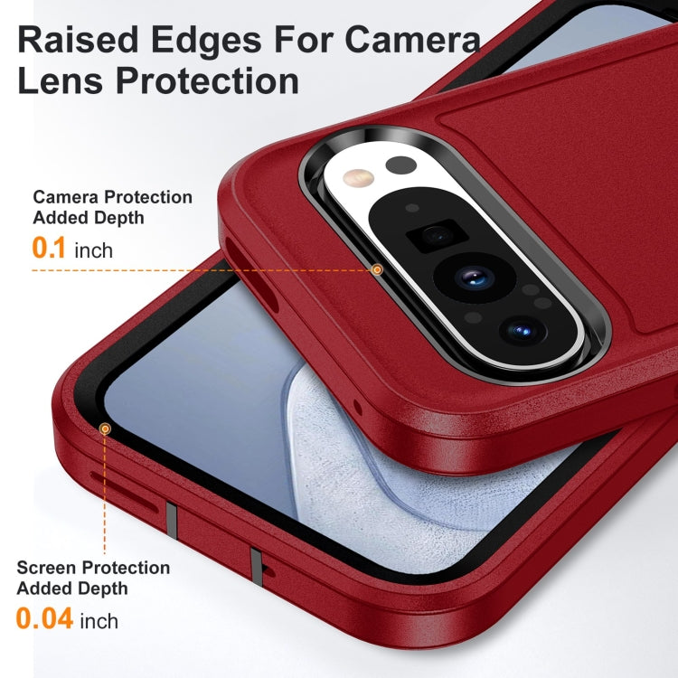 For Google Pixel 9 Pro Life Waterproof Rugged PC + Silicone Phone Case(Red + Black) - Google Cases by PMC TechLife | Online Shopping South Africa | PMC TechLife | Buy Now Pay Later Mobicred