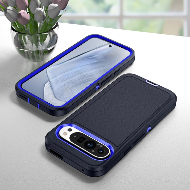 For Google Pixel 9 Pro Life Waterproof Rugged PC + Silicone Phone Case(Dark Blue + Royal Blue) - Google Cases by PMC TechLife | Online Shopping South Africa | PMC TechLife | Buy Now Pay Later Mobicred