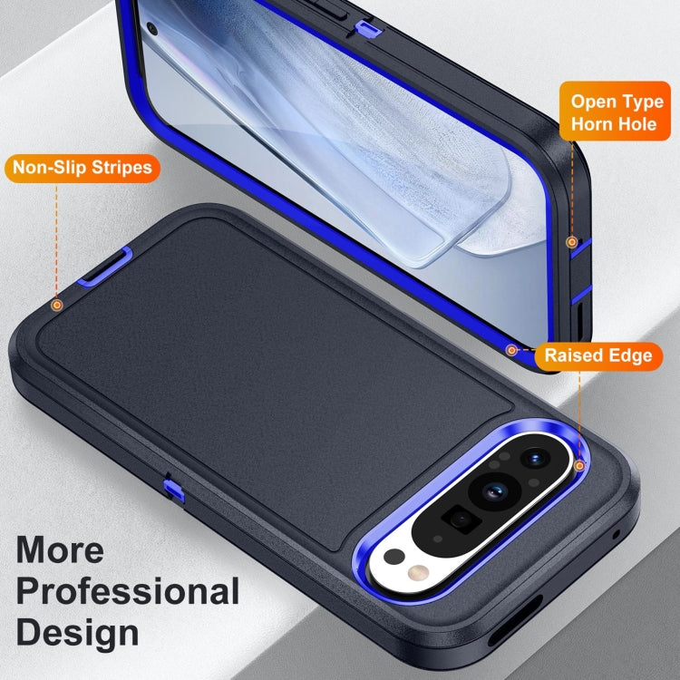 For Google Pixel 9 Life Waterproof Rugged PC + Silicone Phone Case(Dark Blue + Royal Blue) - Google Cases by PMC TechLife | Online Shopping South Africa | PMC TechLife | Buy Now Pay Later Mobicred