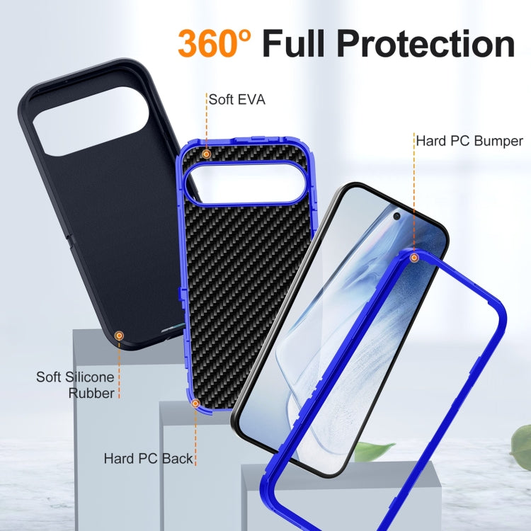 For Google Pixel 9 Life Waterproof Rugged PC + Silicone Phone Case(Dark Blue + Royal Blue) - Google Cases by PMC TechLife | Online Shopping South Africa | PMC TechLife | Buy Now Pay Later Mobicred
