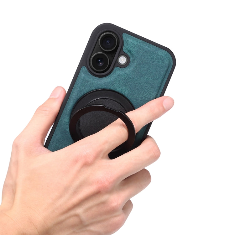 For iPhone 16 Denior A14 Skin Feel Rotating Holder MagSafe Phone Case(Blue) - free shipping - PMC TechLife - Order now!