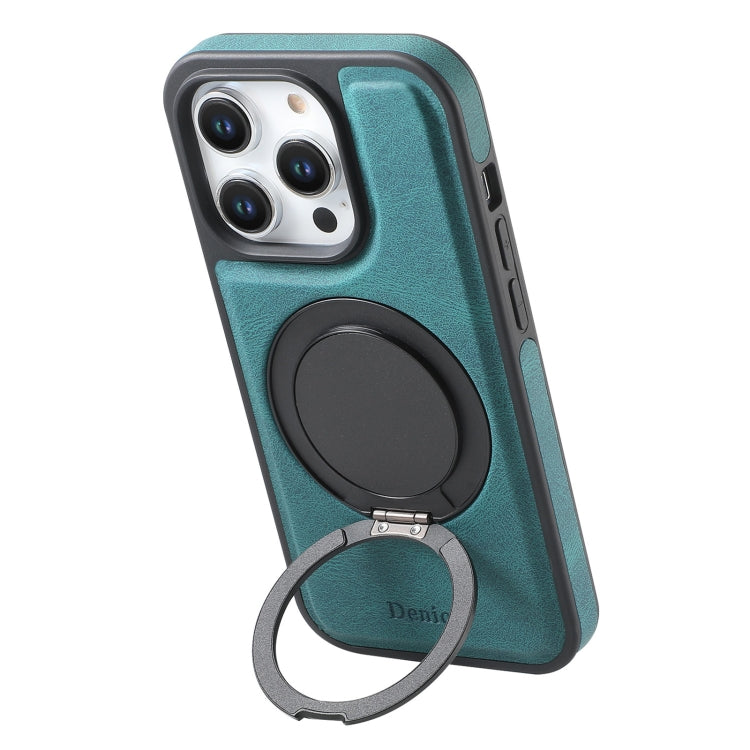 For iPhone 16 Pro Max Denior A14 Skin Feel Rotating Holder MagSafe Phone Case(Blue) - free shipping - PMC TechLife - Order now!