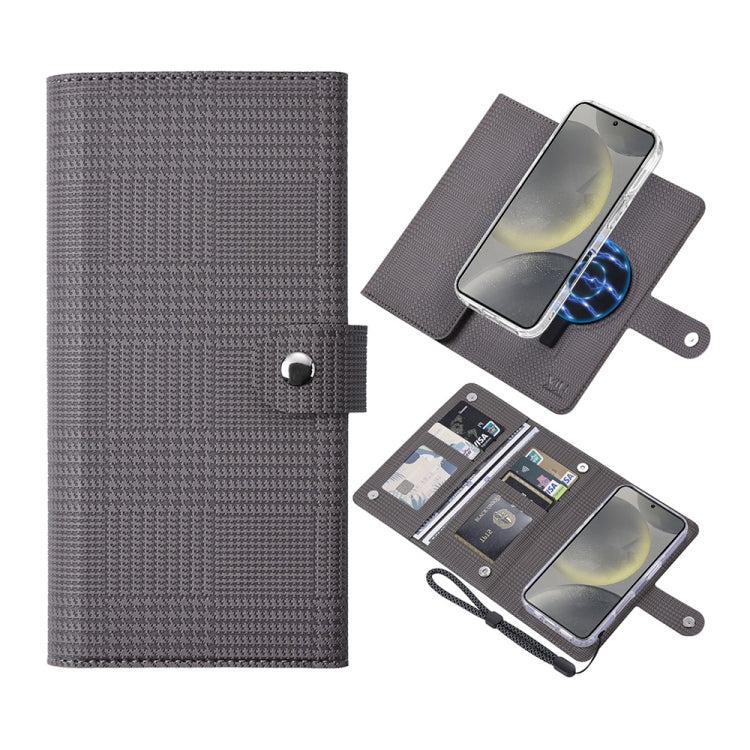 For Samsung Galaxy S24+ 5G ViLi GHA-C Series RFID MagSafe Magnetic Flip Leather Phone Case(Grey) - free shipping - PMC Jewellery - Order now!