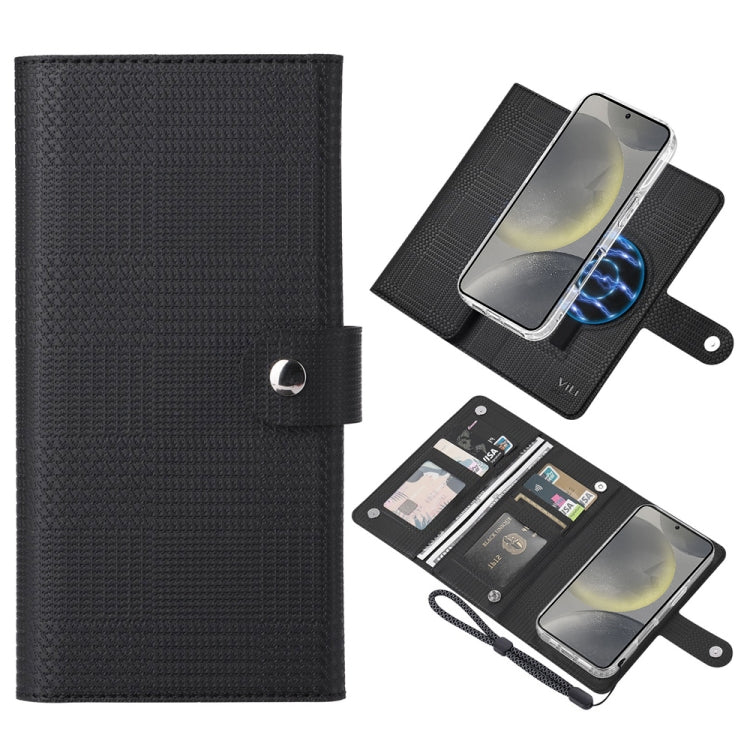 For Samsung Galaxy S24+ 5G ViLi GHA-C Series RFID MagSafe Magnetic Flip Leather Phone Case(Black) - free shipping - PMC Jewellery - Order now!