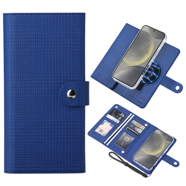 For Samsung Galaxy S24 5G ViLi GHA-C Series RFID MagSafe Magnetic Flip Leather Phone Case(Blue) - free shipping - PMC Jewellery - Order now!