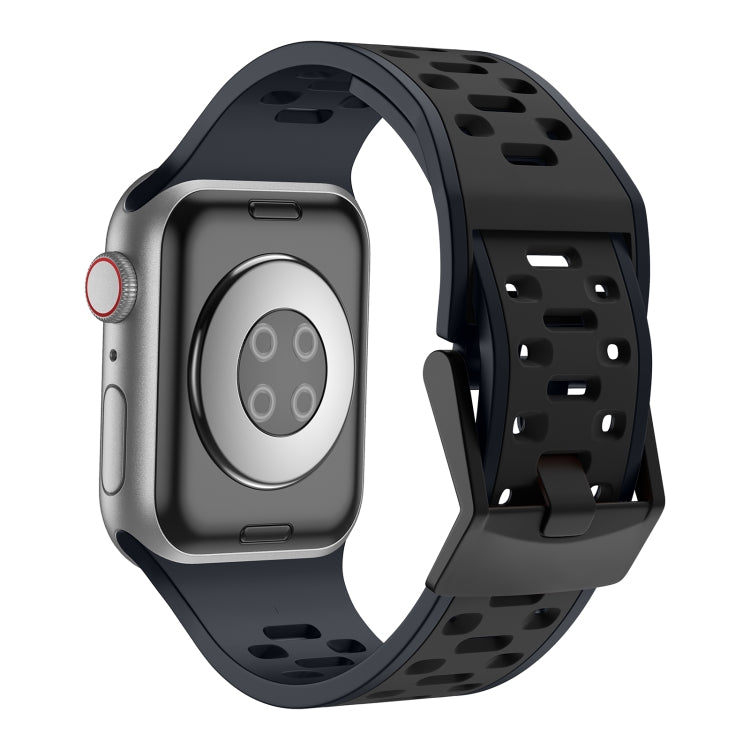 For Apple Watch Series 3 42mm Meteorite Two-color Silicone Watch Band(Grey Black) - free shipping - PMc TechLife - Order now!