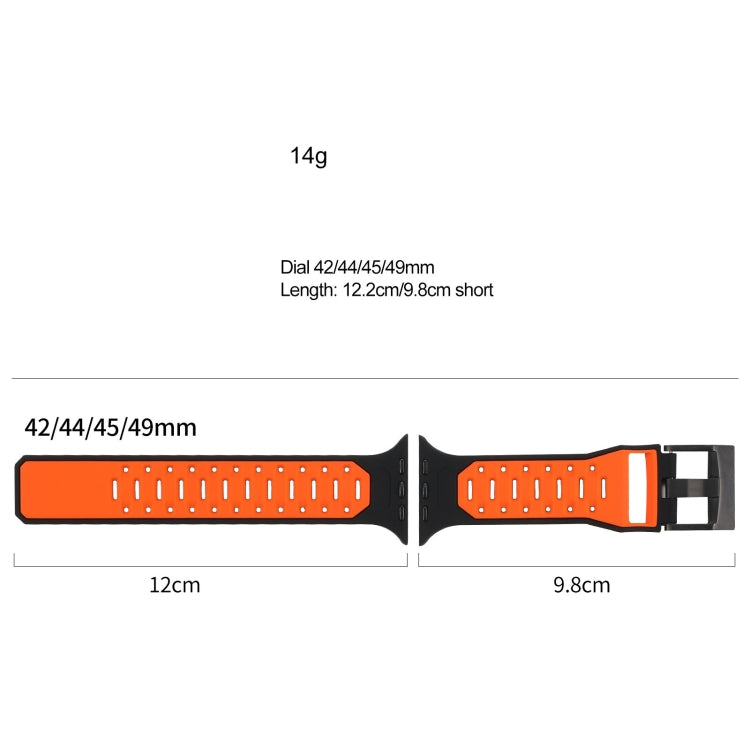 For Apple Watch Series 7 45mm Meteorite Two-color Silicone Watch Band(Navy Blue) - free shipping - PMc TechLife - Order now!