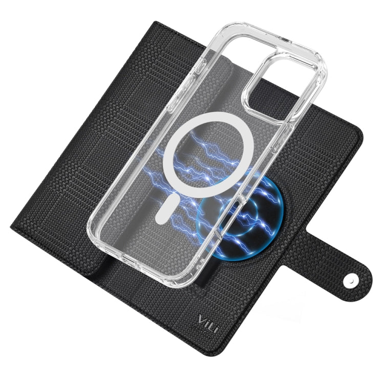 For Samsung Galaxy S24 Ultra 5G ViLi GHB-C Series RFID MagSafe Magnetic Flip Leather Phone Case(Black) - free shipping - PMC Jewellery - Order now!