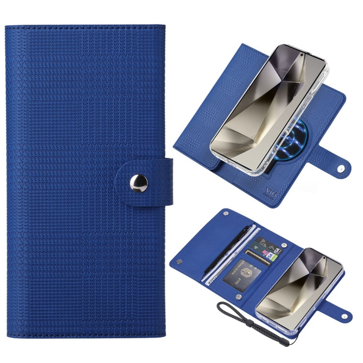 For Samsung Galaxy S24 Ultra 5G ViLi GHB-C Series RFID MagSafe Magnetic Flip Leather Phone Case(Blue) - free shipping - PMC Jewellery - Order now!