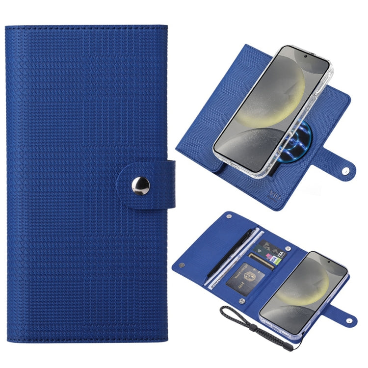 For Samsung Galaxy S24+ 5G ViLi GHB-C Series RFID MagSafe Magnetic Flip Leather Phone Case(Blue) - free shipping - PMC Jewellery - Order now!