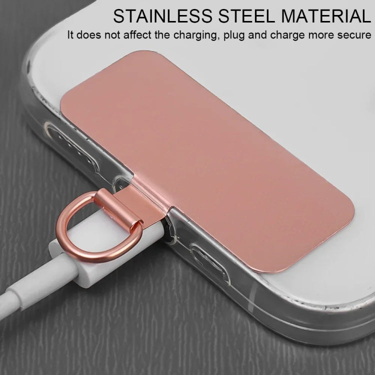 Rectangle Metal Mobile Phone Lanyard Fixing Gasket(Silver) - Lanyards & Wrist Straps by PMc TechLife | Online Shopping South Africa | PMc TechLife | Buy Now Pay Later Mobicred