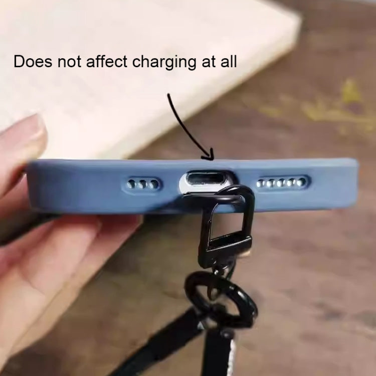 Fan-shaped Metal Mobile Phone Lanyard Fixing Gasket(Black) - Lanyards & Wrist Straps by PMc TechLife | Online Shopping South Africa | PMc TechLife | Buy Now Pay Later Mobicred