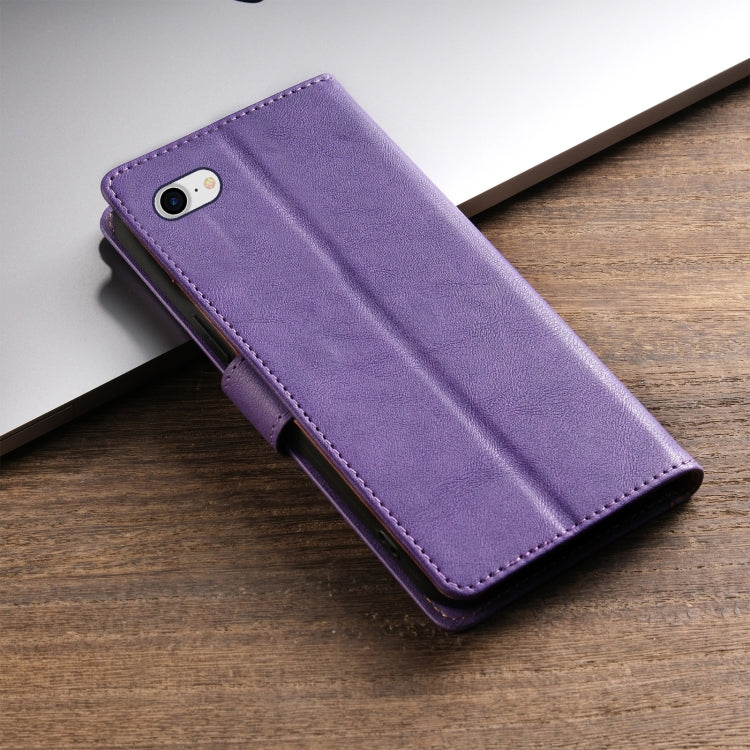 For iPhone 16e N.BEKUS CSJ-P1 Solid Color Leather Phone Case(Purple) - free shipping - PMC TechLife - Order now!