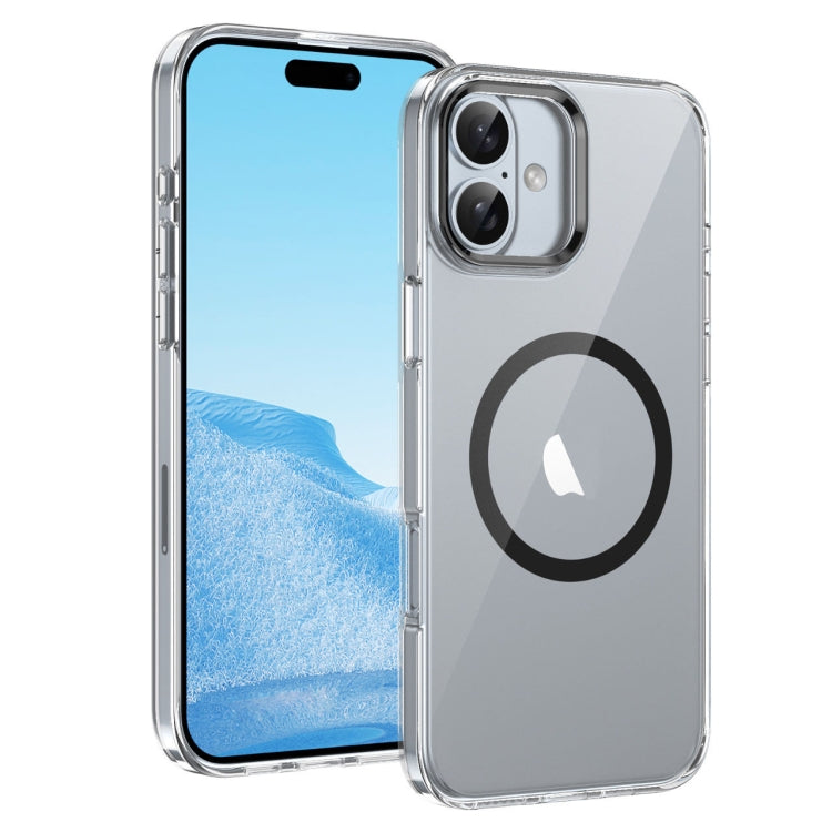 For iPhone 16 Ice Feel HD Transparent MagSafe PC Full Coverage Phone Case(Black) - iPhone 16 Cases by PMC TechLife | Online Shopping South Africa | PMC TechLife | Buy Now Pay Later Mobicred